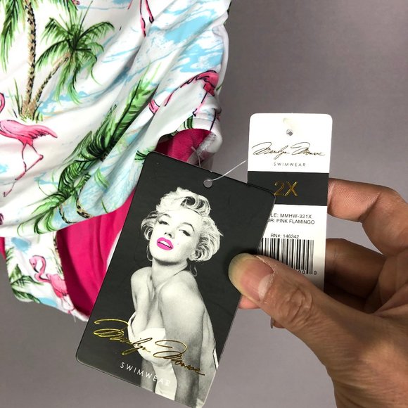 Marilyn Monroe Pink Flamingo Halter Bikinis Bottom Size 2X - Picture 5 of 9